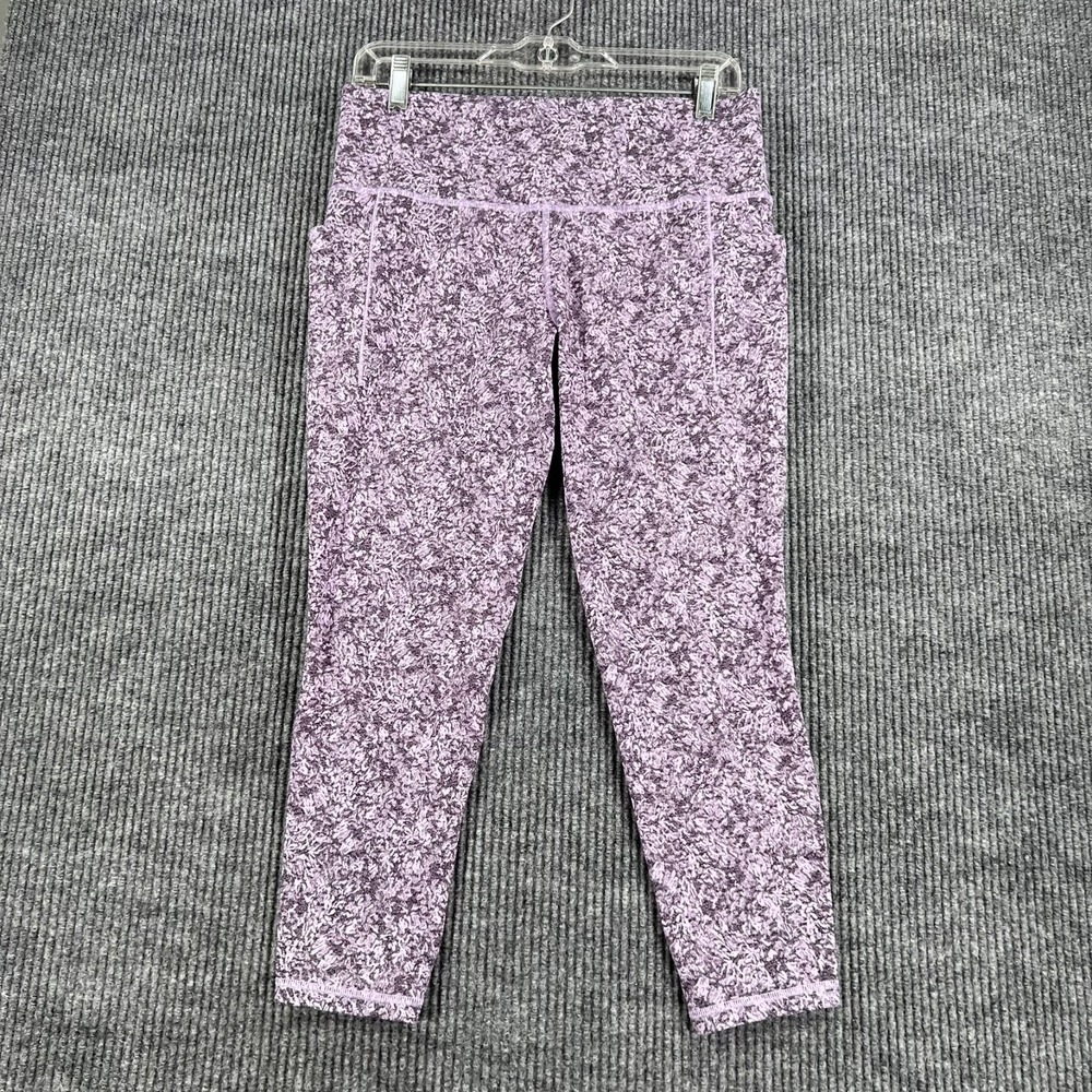 Athleta Salutation Stash Pocket Leggings Womens Size Large Purple Workout Gym